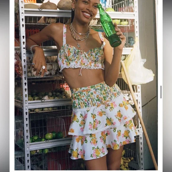 FOR LOVE AND LEMONS Rosalyn Crop Top & Mini Skirt Set - Picture 3 of 16